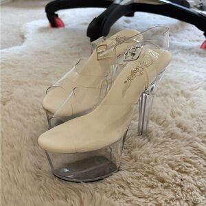 Pleasers Clear Heels - Aspire 608